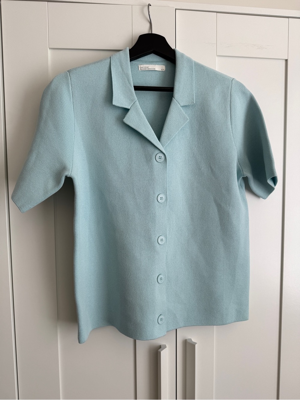 OAK + FORT Pale Blue Short-Sleeve Button-Front Shirt